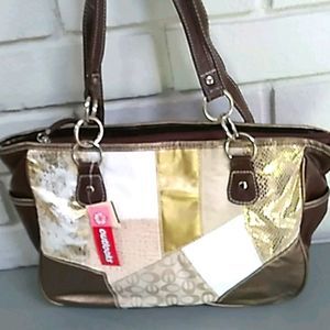 Brown/Gold/Bronze Shoulder Bag.